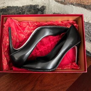 Rene Caovilla Black Lamb/Hematite Strass Pumps